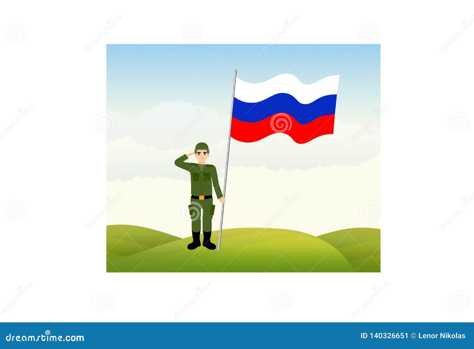 Солдатик с флагом